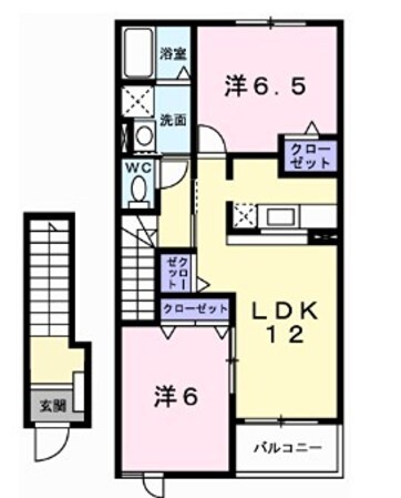 山陽網干駅 バス4分  日触～山電網干～網干価/日触～山電網干　浜田下車：停歩24分 2階の物件間取画像